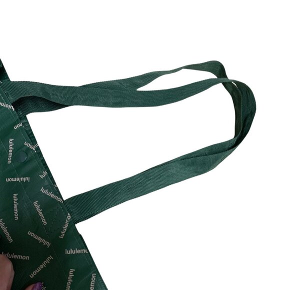 lululemon Green and White Reusable Shopping Bag/Tote  Large - Picture 9 of 9